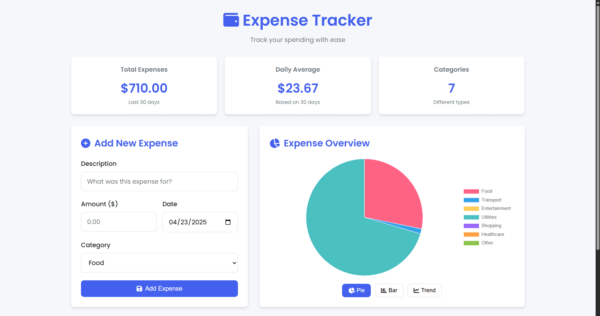Expense tracker